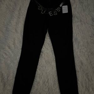 Beautiful black Guess Jeans with a chain  belt.